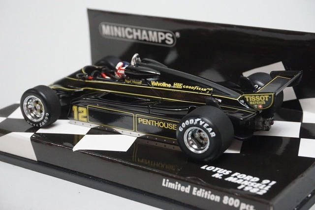 1:43 MINICHAMPS 417820012 Lotus Ford 91 1982 #12 N. Mansell JPS specification