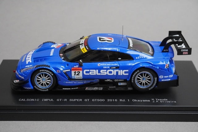 1:43 EBBRO 45381 Nissan Calsonic Impul GT-R Super GT500 Rd.1 Okayama 2016 #12 Hironobu Yasuda / J.P. Oliveira