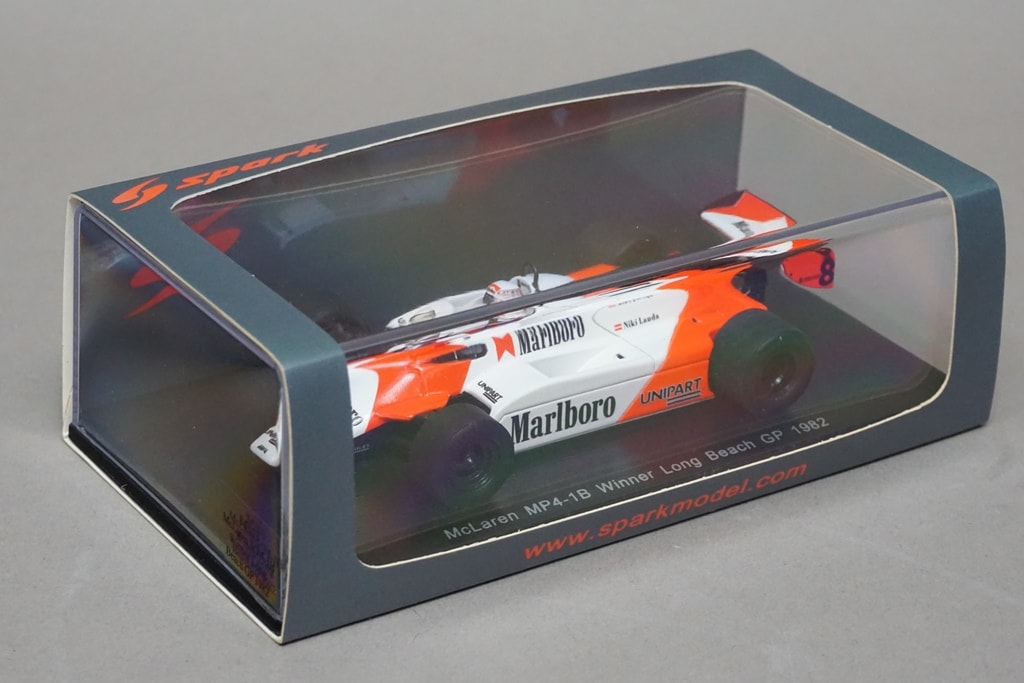 1:43 SPARK S4303 McLaren MP4-1B Long Beach GP Winner 1982 #8 Marlboro