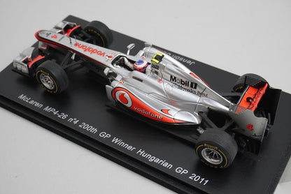 1:43 Spark S3029 McLaren MP4-26 200th GP Hungarian GP 2011 #4 model car