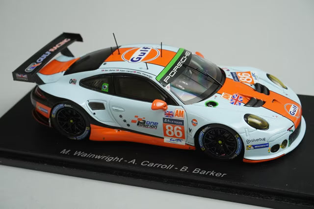 1:43 SPARK S5141 Porsche 911 RSR Gulf Racing LM 2016 #86 M. Wainwright model car