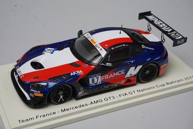 1:43 Spark S6306 Team France Mercedes-AMG GT3 FIA GT Nations Cup Bahrain 2018 #87 J-L.Baubelic / J.Pra
