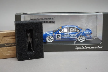 1:43 ignition model IG1848 CALSONIC Primera P10 JTCC INTERTEC Fuji 1994 #12 with Kazuyoshi Hoshino Metal Figure