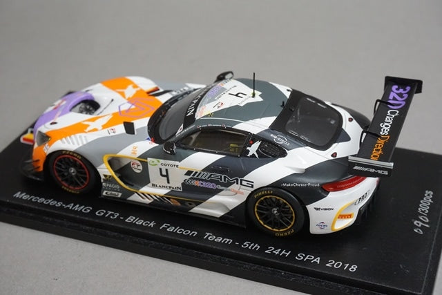 1:43 Spark SB205 Mercedes-AMG GT3 Black Falcon Team SPA 24H 5th 2018 #4 model car