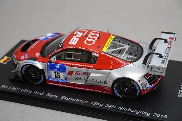 1:43 SPARK SG187 Audi R8 LMS ultra Audi Race Experience Nurburgring 24H 12th place 2015 #15 model car