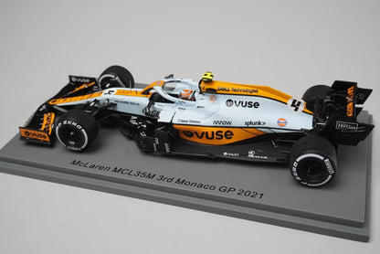 1:43 SPARK S7679 McLaren MCL35M Monaco GP L.Norris 2021 #4 GULF
