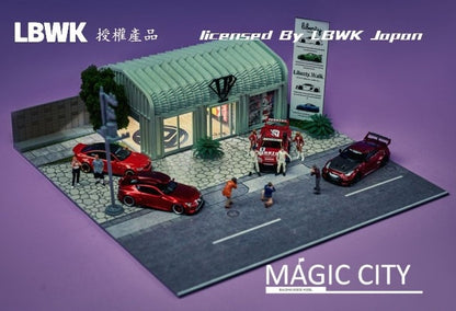 110037 Magic City 1:64 [30x40x17cm] LB LBWK Diorama with LED lights *Figures and minicars not included