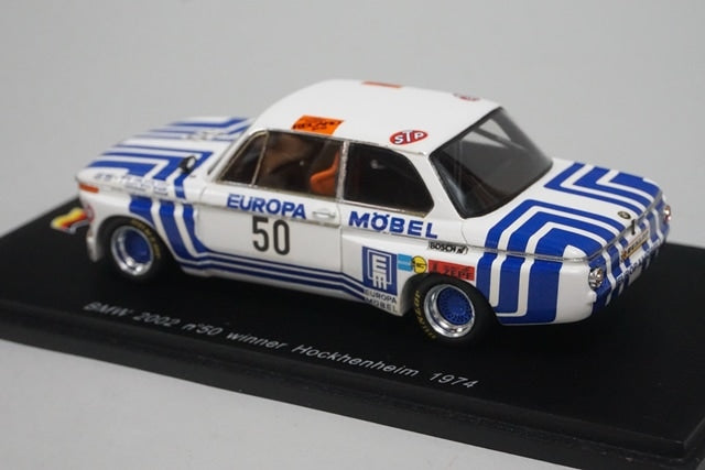 1:43 SPARK SG039 BMW 2002 Hockenheim Winner 1974 #50 J. Obermoser model car