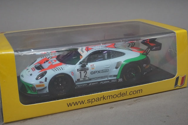 1:43 SPARK SB373 Porsche 911 GT3R GPX Racing 4th SPA 24h 2020 #12