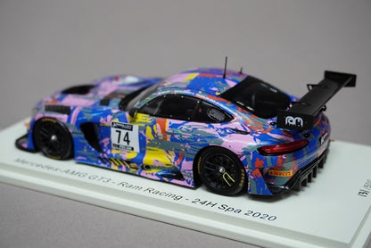 1/43 SPARK SB410 Mercedes AMG GT3 Ram Racing SPA 24H 2020 #74 model car