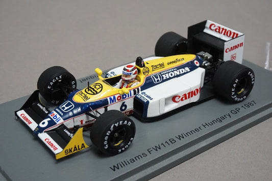 1:43 SPARK S7483 Williams FW11B Hungarian GP Win N.Pique 1987 #6