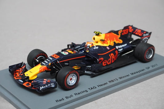 1:43 SPARK S5050 Red Bull Tag Heuer RB13 Malaysian GP Winner 2017 #33 Max Verstappen