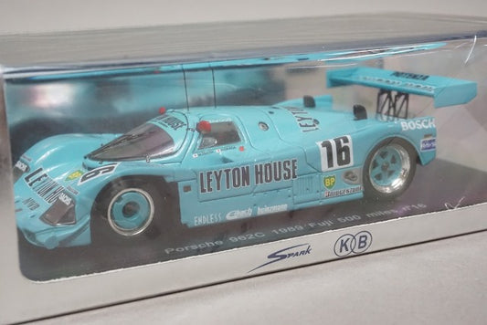 1:43 SPARK KBS056 Porsche 962C 1989 Fuji 500 miles #16 LEYTON HOUSE