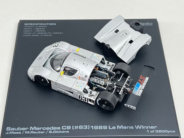 1:43 HPI 991 Sauber Mercedes C9 1969 Le Mans Winner #63
