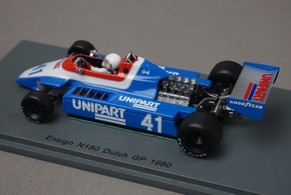 1:43 SPARK S5307 Ensign N180 Dutch GP 1980 #41 G.Reese model car