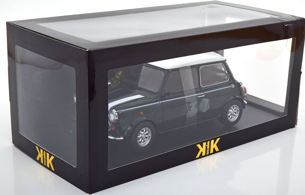 KKDC120051R KK scale 1:12 MINI COOPER 1990 Dark Green / White RHD