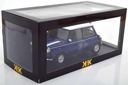 KKDC120053L KK scale 1:12 MINI COOPER 1990 Blue Metallic/White LHD