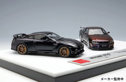 EMCOF015 MakeUp EIDOLON 1:43 GT-R 2022 & Skyline GT-R 2000 Midnight Purple 3set