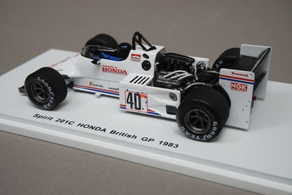 1:43 SPARK ROMU030 Spirit 201C Honda British GP 1983 S.Johansson Honda F1 Return Race