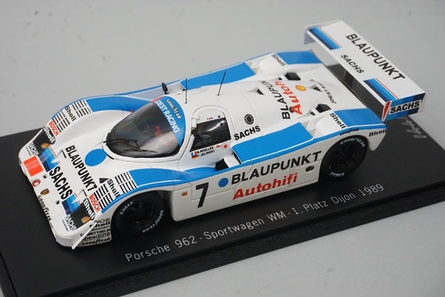 1:43 SPARK CA-WOL-10 Porsche 962 Sportwagen WM-1.Platz Dijon 1989 B.Wollek IN MEMORY OF Bob Wollek