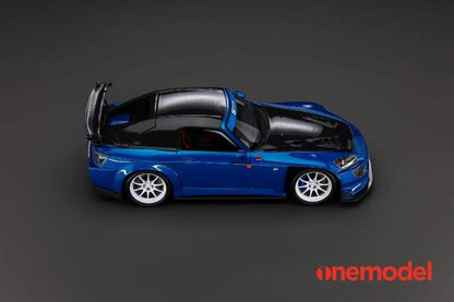 [ Pre-order ] 23A03-03 onemodel 1:18 Honda S2000 Spoon Street Carbon Bonnet Version Blue