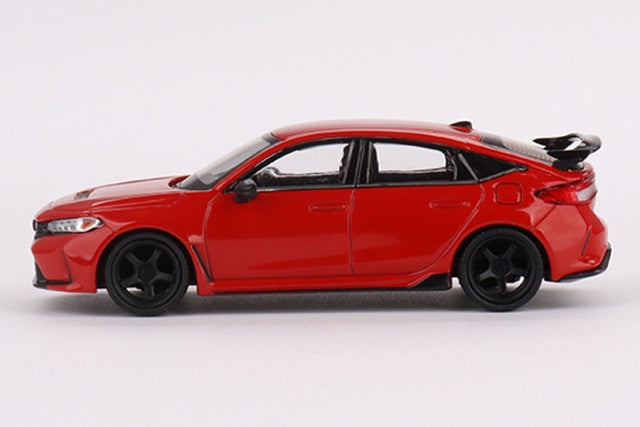 MGT00546-R TSM MINI-GT 1:64 Honda Civic Type R 2023 Rally Red W/ Advan GT Wheel RHD