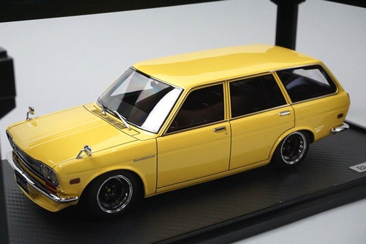 1:18 ignition model IG2222 Early Type Datsun Bluebird 510 Wagon Yellow