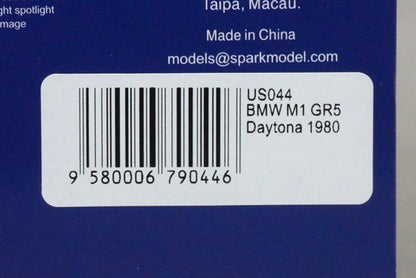 1:43 SPARK US44 BMW M1 GR5 Daytona 1980 #3