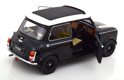 KKDC120072R KK scale 1:12 MINI COOPER Sunroof Black Metallic/White RHD