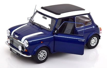 KKDC120073L KK scale 1:12 MINI COOPER Sunroof Blue Metallic/White LHD