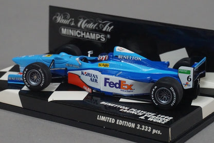 1:43 MINICHAMPS 430980096 Benetton Playlife 1998 Launch ver. A.Wurz #6