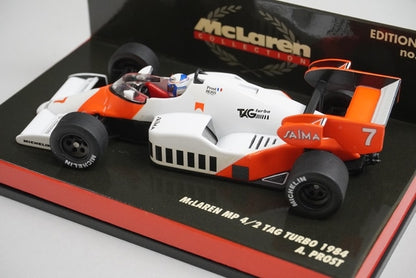 1:43 MINICHAMPS 530844307 McLaren MP4/2 TAG Turbo 1984 A.Prost #7
