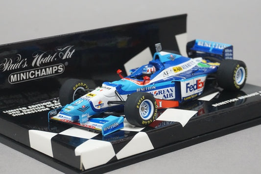 1:43 MINICHAMPS 430970058 Benetton Renault B197 1997 FedEx A.Wurz #8