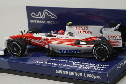 1:43 MINICHAMPS 413090110 Panasonic Toyota Racing TF109 Free Practice in Suzuka 2 OCT. 2009 #10 Limited