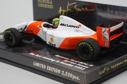 1:43 MINICHAMPS 539934308 McLaren Honda MP4/8 Suzuka 1993 Last Run #8 A.Senna