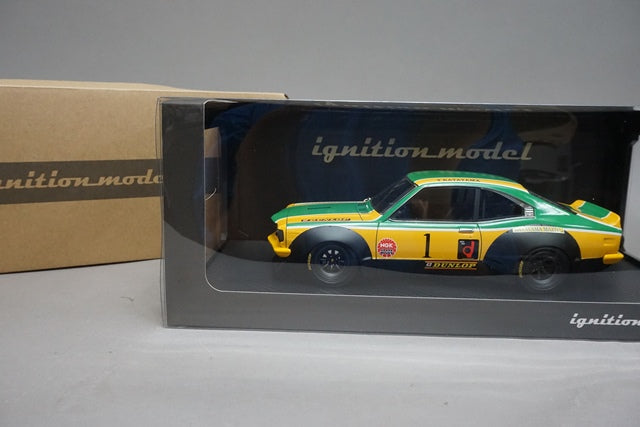 1:18 ignition model IG2027 Mazda Savanna S124A Racing Yellow / Green