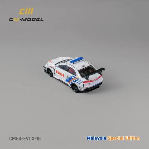 CM64-EVOX-15 CM-MODEL 1:64 Mitsubishi Lancer Evo X Malaysia Limited Police Car