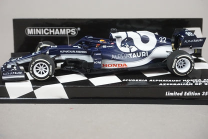 1:43 MINICHAMPS 417210722 Scuderia Alfatauri Honda AT2 Azerbaijan GP 2021 Y.Tsunoda #22