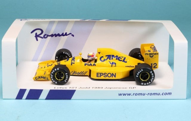 ROMU043 SPARK 1:43 Lotus 101 Judd Japan GP 1989 Satoru Nakajima Japan GP Last Run