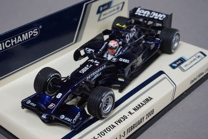 1:43 MINICHAMPS 400080308 AT&T Williams Toyota FW30 Barcelona Test 2008 Kazuki Nakajima #8