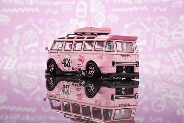 TPC 1:64 Volkswagen VW T1 Kombi Wide Body Modified Hoonigan Pink #43