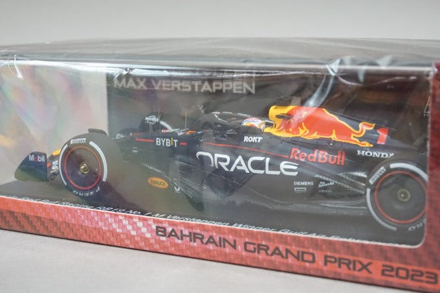 1:43 SPARK SCS235 Oracle Red Bull RB19 Win Bahrain GP 2023 M.Verstappen #1