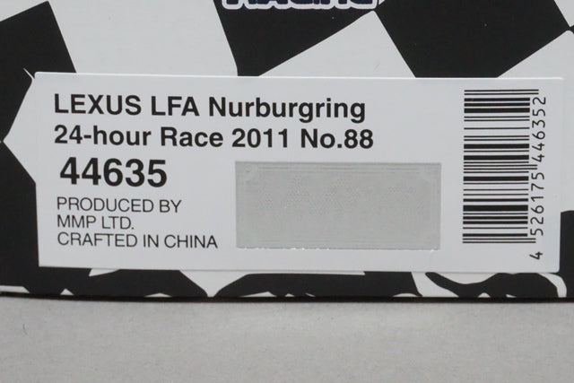 1:43 EBBRO 44635 Lexus LFA Nurburgring 24H Race 2011 #88