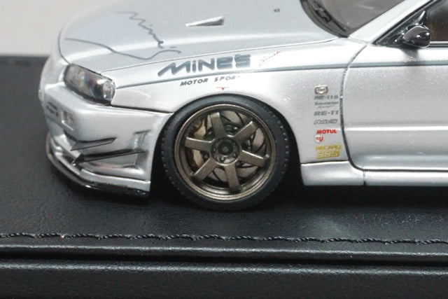 1:43 ignition model IG1816 Nissan Skyline GT-R Mine's (R34) Silver