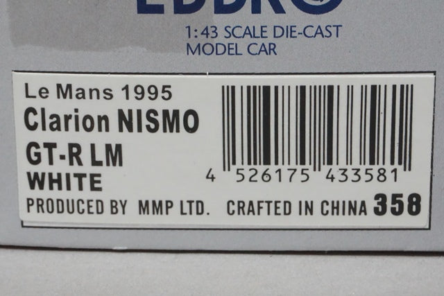 1:43 EBBRO 43358 Clarion NISMO GT-R LM 24h 1995 #23