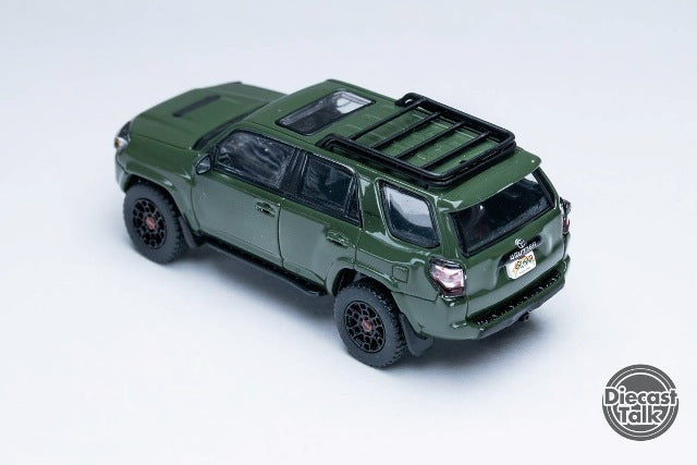 DTG009-G GCD Gaincorp Products 1:64 Toyota 4Runner TRD PRO HILUX SURF ARMY GREEN Diecasttalk