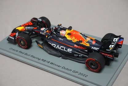 1:43 SPARK S8548 Oracle Red Bull Racing RB18 Dutch GP Winner 2022 #1