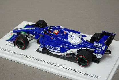 1:43 SPARK SJ113 Realize Corporation KONDO SF19 TRD 01F Super Formula 2022 #4 S.Fenestraz