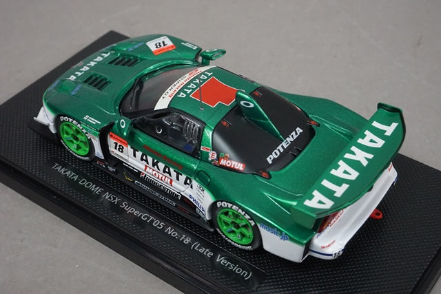 1:43 EBBRO 43762 Honda Takata Dome NSX Super GT 2005 Late Model #18 Green