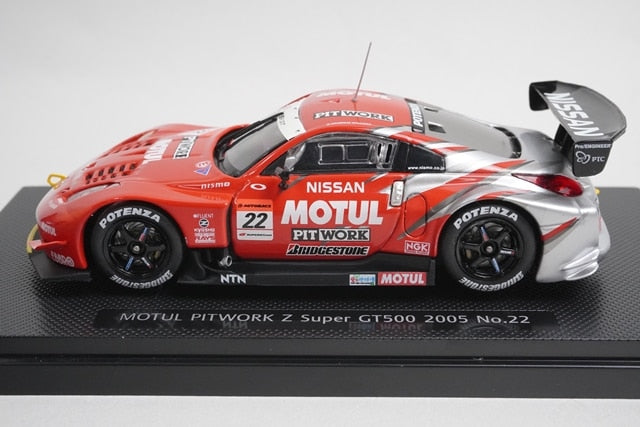 1:43 EBBRO 43688 Nissan MOTUL Pit Work Z SUPER GT500 2005 #22 model car